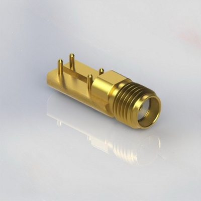 Edge Mount SMA PCB Connector Female 4 Pole To PCB RF Coaxial 26.5GHz With 015" Pin