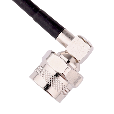 RF Male LMR195 Coaxial Cable Connector With ROHS N PLUG，Hex Nickel Plated TO A N PLUG OD 4.950MM